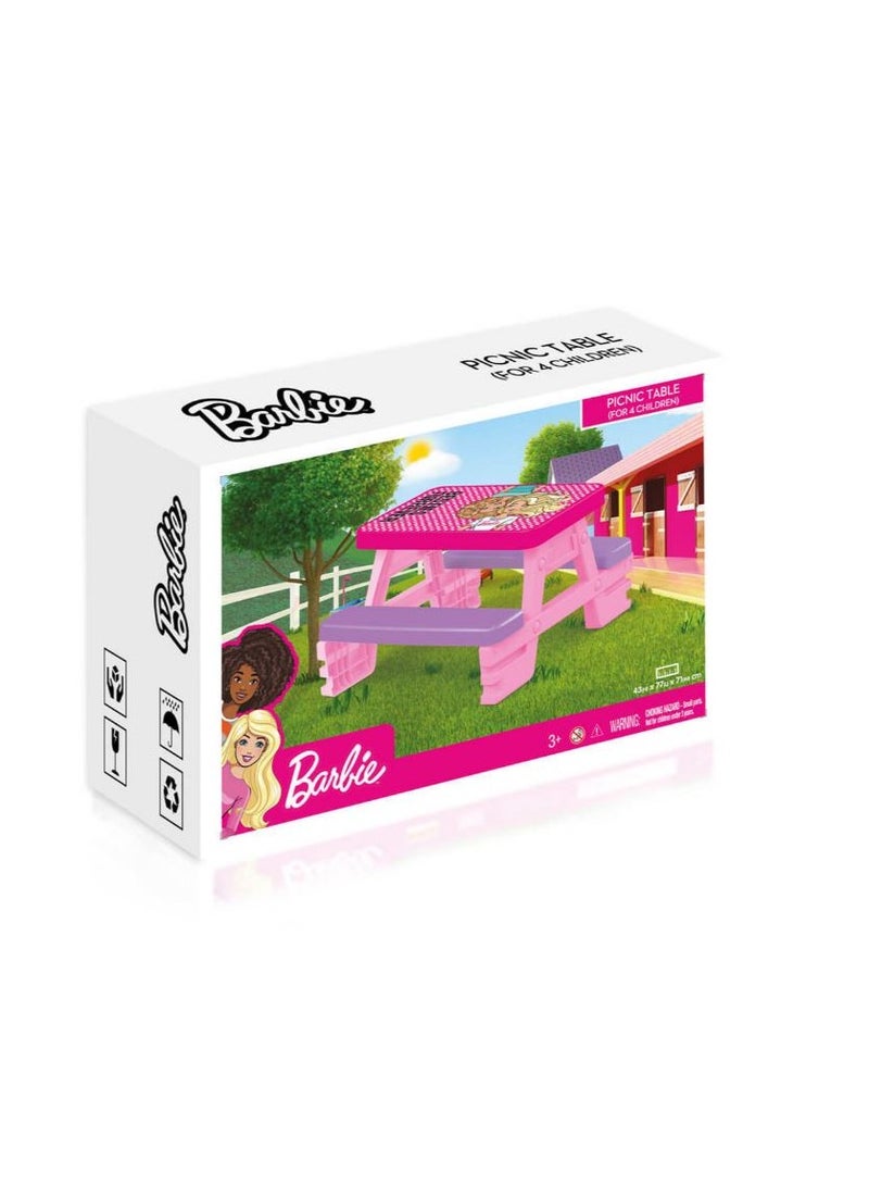 Barbie Kids Pink Picnic Table - Image 1