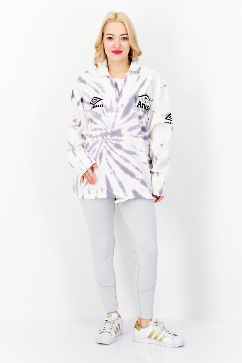 umbro Women V-Neck Tie Dye Sweatshirt, Multicolor - Image 2