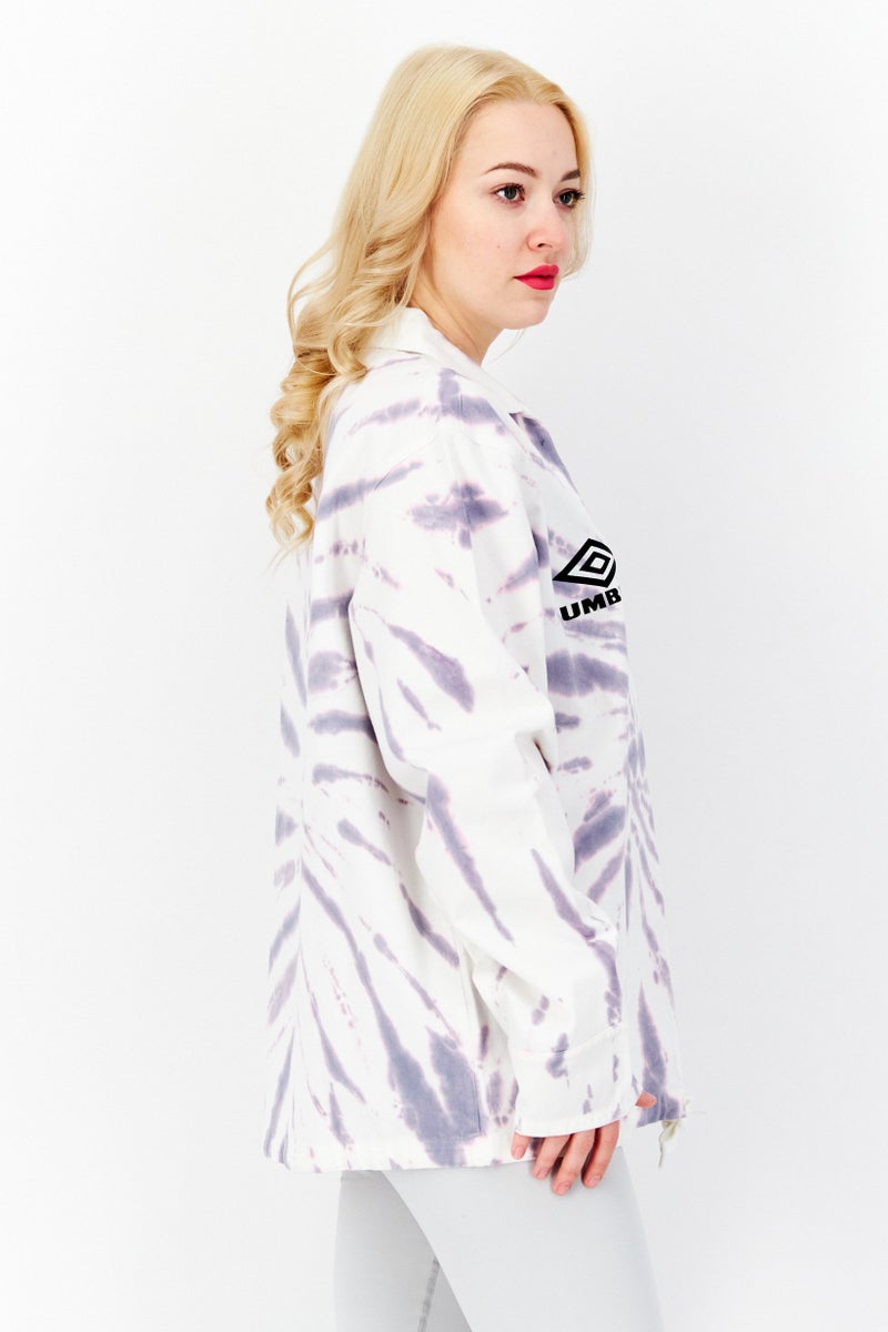 umbro Women V-Neck Tie Dye Sweatshirt, Multicolor - Image 4