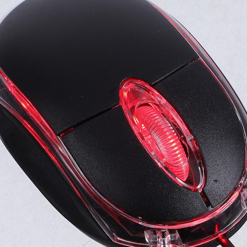 Wired USB Mouse Optical with LED Light and Cable Ergonomic Computer Mouse for Laptop Notebook PC Easy Connection Accurate Tracking - Image 3