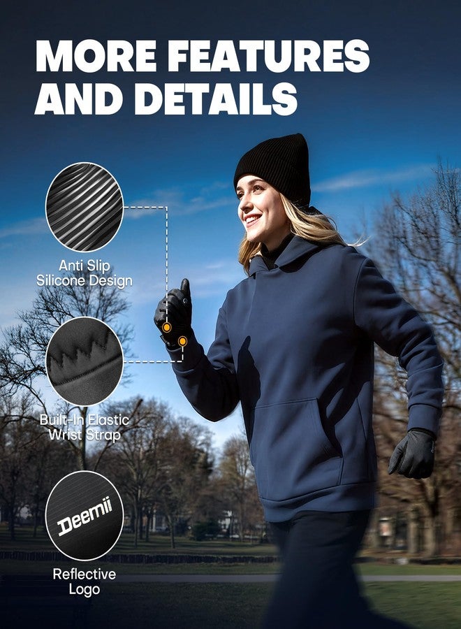 Deemii Winter Gloves Men Women Made with 3M Thinsulate, Lightweight Thermal Warm Gloves for Cold Weather with Touch Screen Fingers, Water Resistant Running Gloves for Cycling, Hiking, Driving - Image 2