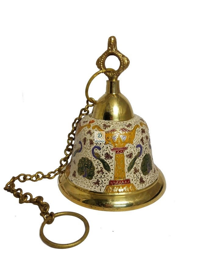 D DECKORISH D D DECKORISH Brass White Hanging Bell 23 CM - Image 1