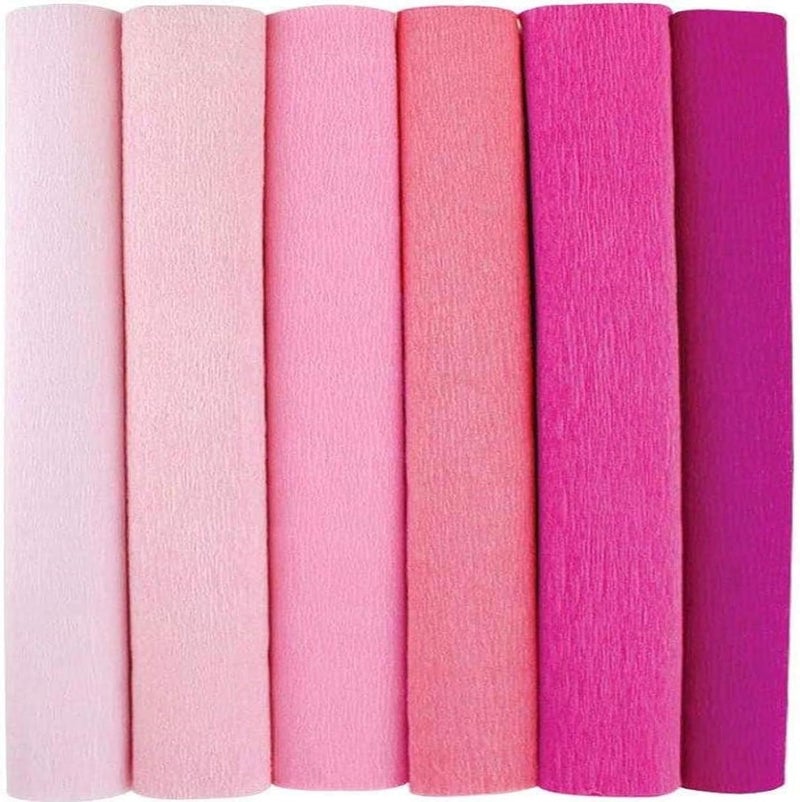 Premium Italian Crepe Paper Rolls - 8ft Length/20in Width / Pink - Image 2