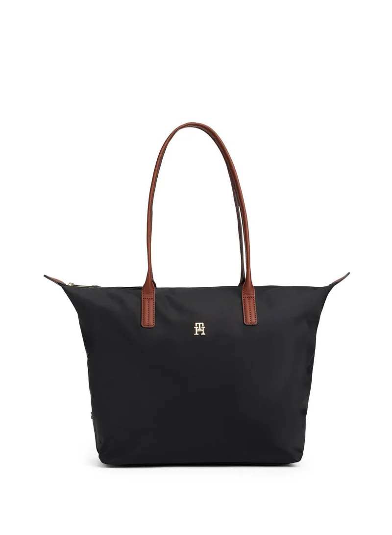 TH Monogram Contrast Handle Tote Bag