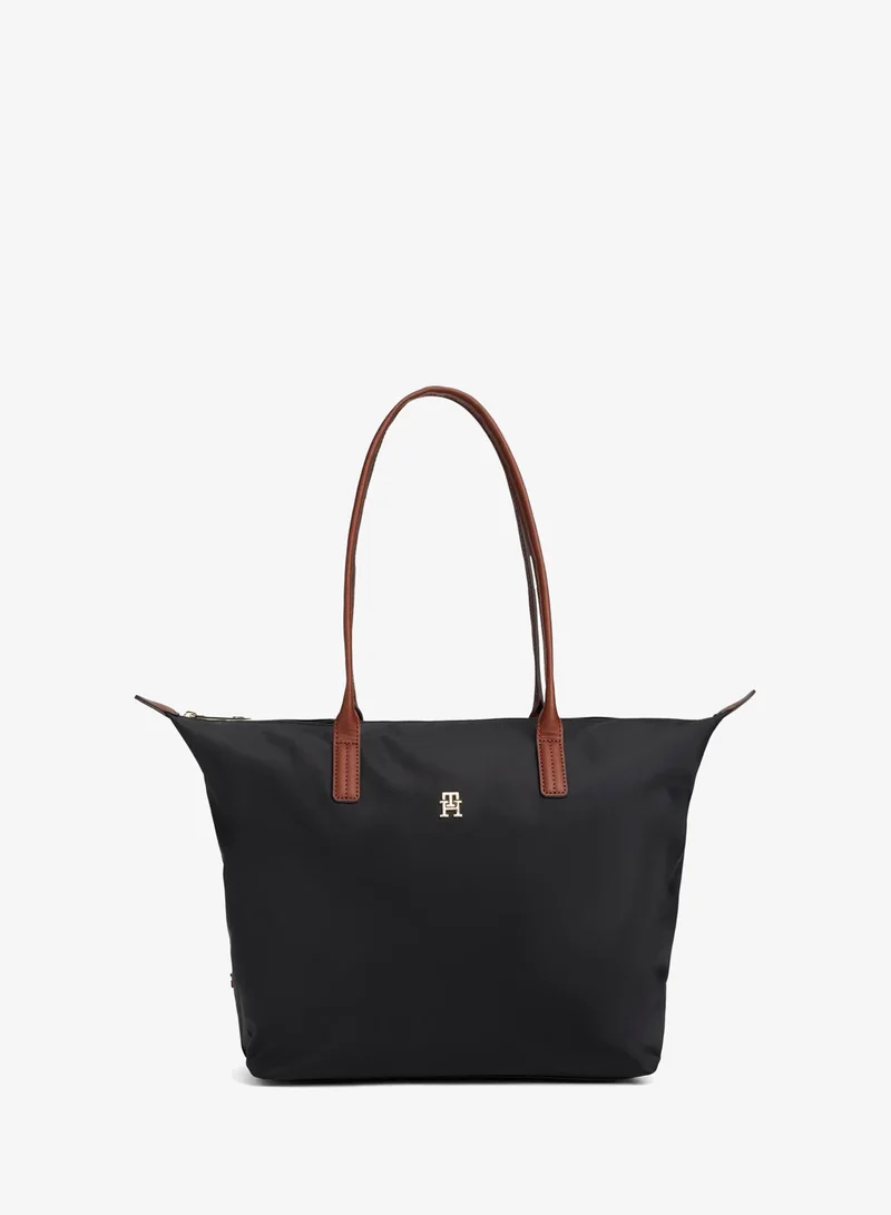 TH Monogram Contrast Handle Tote Bag