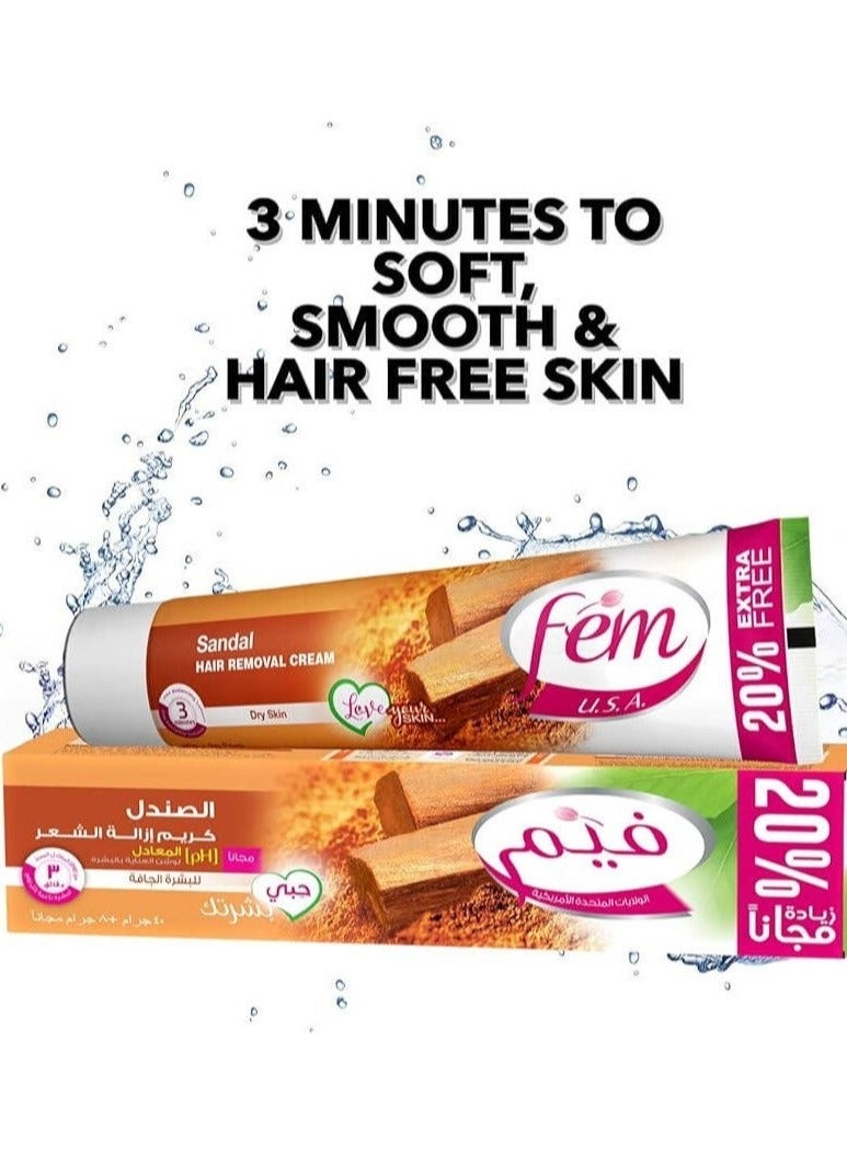 فيم كريم إزالة شعر الصندل 90 جم + 20% إضافي مجاناً - Image 2