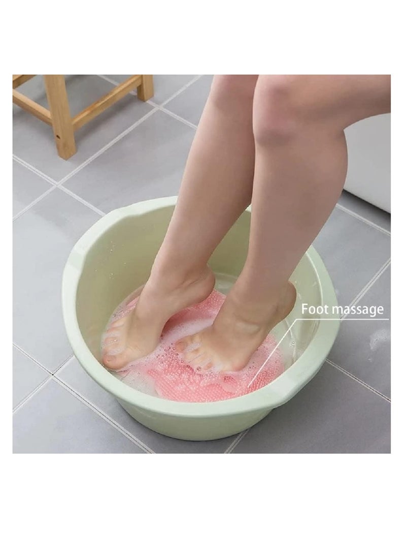 Dubkart - Shower Foot Scrubber Larger Size Mat with Non Slip Suction Cups  Cleans Smooths Exfoliates and Massages Your Feet Without Bending - Image 1