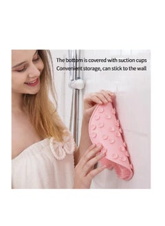 Dubkart Shower Foot Scrubber Larger Size Mat with Non Slip Suction Cups  Cleans Smooths Exfoliates and Massages Your Feet Without Bending  - Image 1