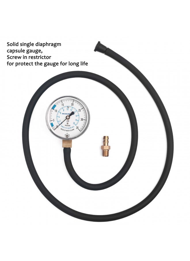 MEASUREMAN MEASUREMAN Natural Gas or LP Gas Manifold Pressure Test Kit, 0-35 "W.C., 1/4" NPT, 40" Length Hose  - Image 3