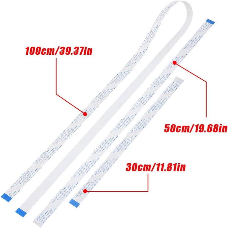 3pcs/Set 15 Pin 30cm 50cm 100cm FFC Ribbon Flexible Flat Cable for Raspberry Pi Module Camera - Image 1