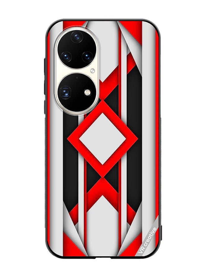 VR CREATIVE Protective Case Cover For Huawei P50 Pro Abstract Design Multicolour - Image 1