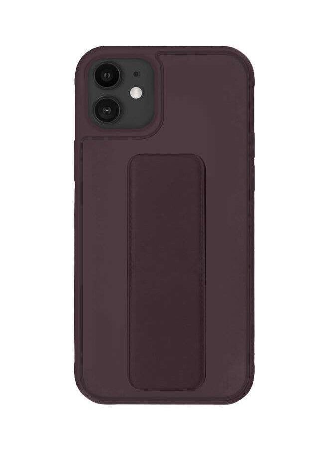 Generic - Protective Case Cover With Finger Grip Stand For Apple iphone 11 Maroon - Image 1