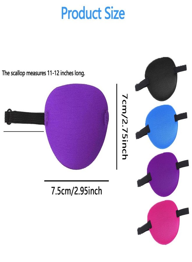 Zibuyu® 4PC One-Eye Mask for Lazy Eye, Comfort and Soft Eye Patch for Kids Adults with Adjustment Buckle Reusable for Halloween Christmas Pirate Theme - Image 2