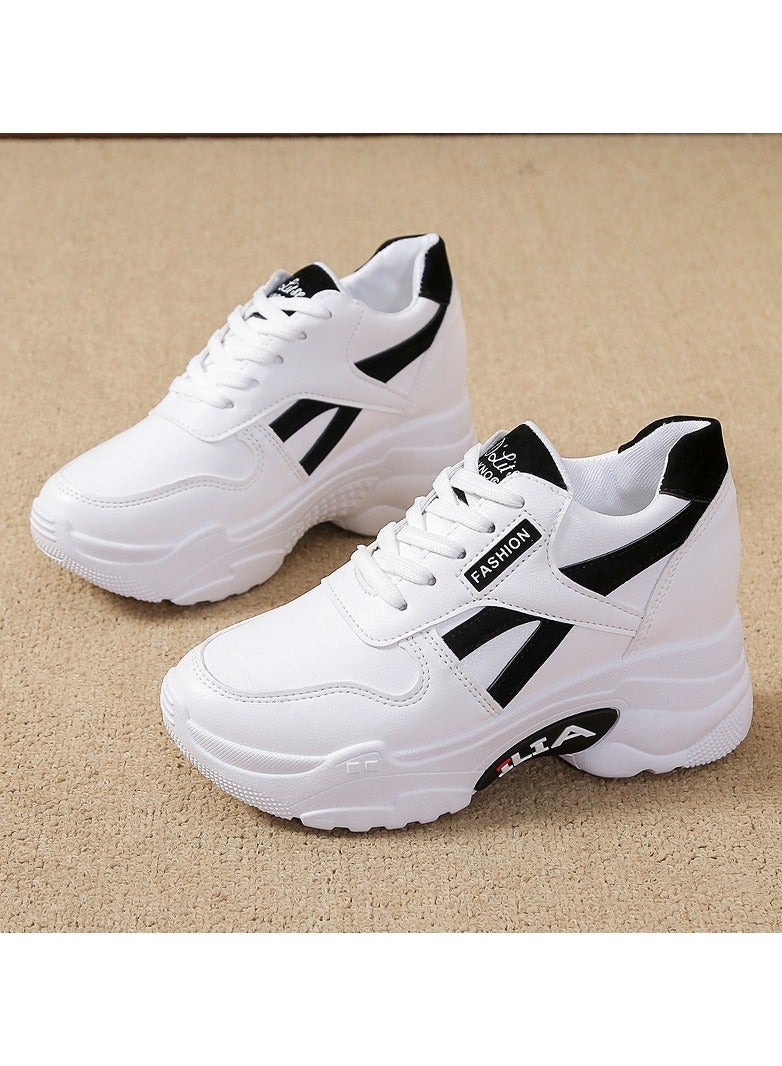 2023 Soft Soled Leather Top Breathable Casual Sports Running Shoes For Women - Image 1