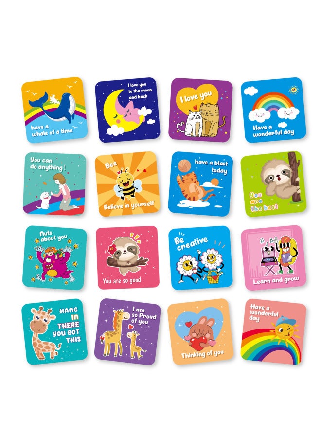 60 Children's Lunch Box Notes Cute Inspirational Cards And Thinking Cards Fun Lunch Box Encouragement Cards-Color:Lunch Note Inspirational Card 60PCs  - Image 4