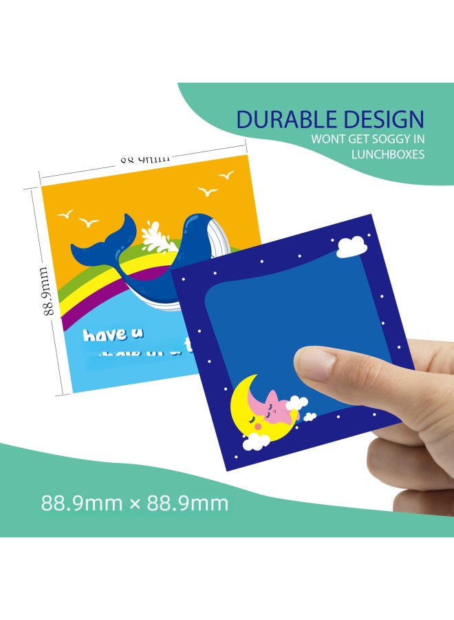 60 Children's Lunch Box Notes Cute Inspirational Cards And Thinking Cards Fun Lunch Box Encouragement Cards-Color:Lunch Note Inspirational Card 60PCs  - Image 5