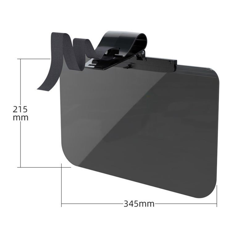 Car Sun Visor 345 X 215mm PC Material High Temperature Resistance - Anti Sun Glare Sun Visor Adjustable Lens for Day Night Car Driving - Image 2