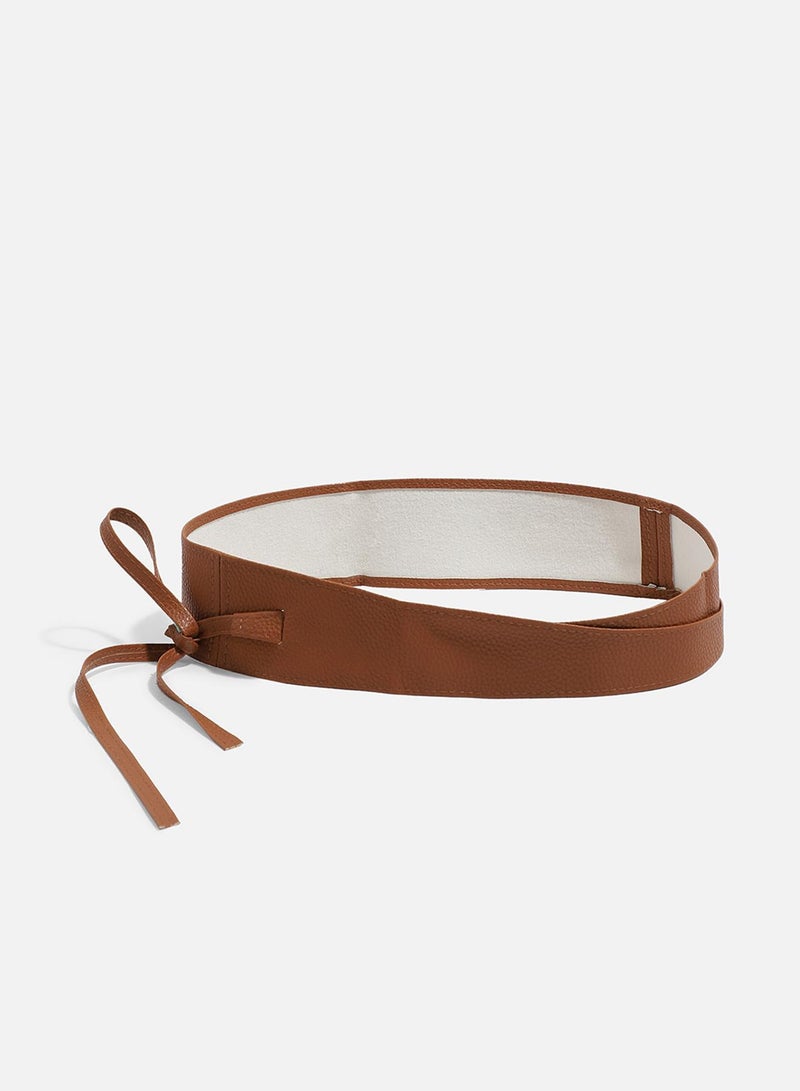 Haute Sauce Tan Solid Waist Belt - Image 1