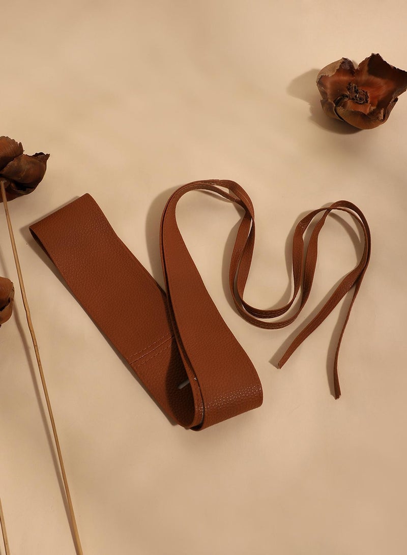 Haute Sauce Tan Solid Waist Belt - Image 3