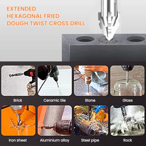 Serplex® Masonry Drill Bit Set 7-Piece Set (3/4/5/6/8/10/12mm) Concrete Drill Bit for Glass/Brick/Plastic/Wood/Tile/Etc,Industrial Strength Carbide Bits Tip High-Strength Twist - Image 3