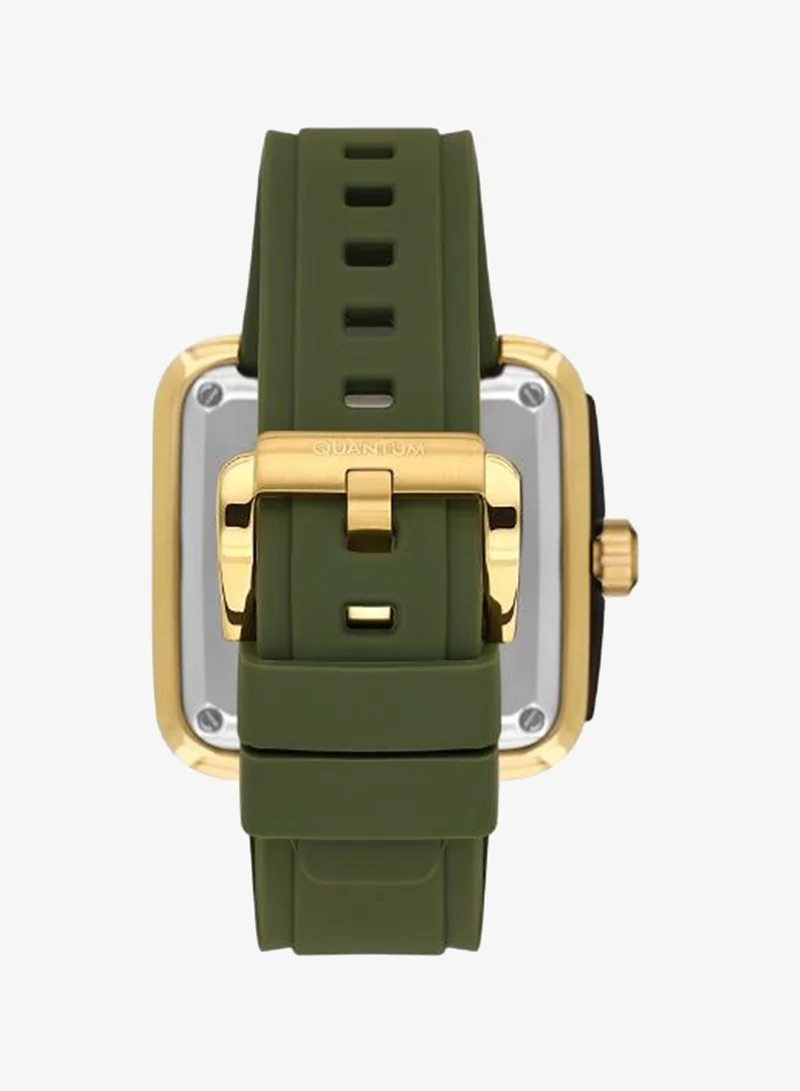Quantum Dark Green Men's Silicone Automatic Watch QMG1135.175 - 45 mm for Men | Best Price UAE