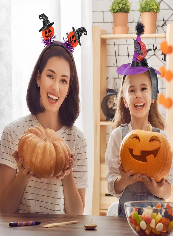 PartyKindom 3pcs Halloween Headbands: Pumpkin Hairband Witch Hat Headband Spider Hair Hoop Cosplay Party Headpiece Halloween Hair Accessories - Image 2