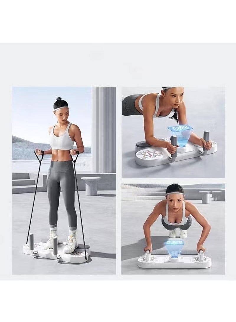 Beauenty Portable Home Gym Equipment, Multifunction Push Up Board with Automatic Count and Automatic Timing Support with Resistance Bands for Chest, Tricep, Back, Abdominal Workout - Image 3