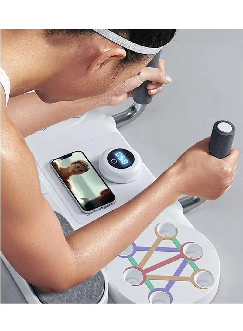 Beauenty Portable Home Gym Equipment, Multifunction Push Up Board with Automatic Count and Automatic Timing Support with Resistance Bands for Chest, Tricep, Back, Abdominal Workout - Image 4