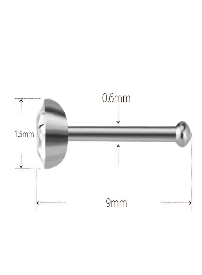 Charisma 40pcs Small Nose Studs Stainless Steel CZ Nose Piercing Jewelry Tiny Bone Studs for Women Men Hypoallergenic (1.5mm,Multi-Color CZ,22G) - Image 3