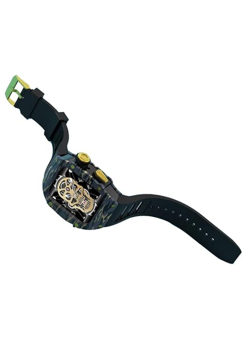 Telzeal TC6 Richard Camouflage Smart Watch for Men and Boys – Stylish and Durable Timepiece with 3 Interchangeable Straps, Built-in Protective Case, and Wireless Charger – All-in-One Wearable for Everyday Use, Outdoor Activities, and Casual Fashion in Black - Image 5