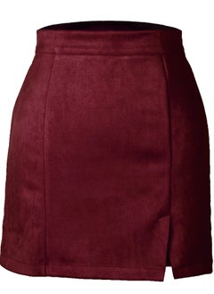 Loquat Fashion Women's High Waist Zipper Autumn And Winter A-line Slim Short Skirt 