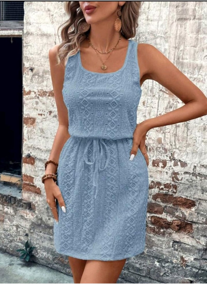 Shein SHEIN LUNEKnitted Jacquard Hollow-Out Lady Dress  - Image 5