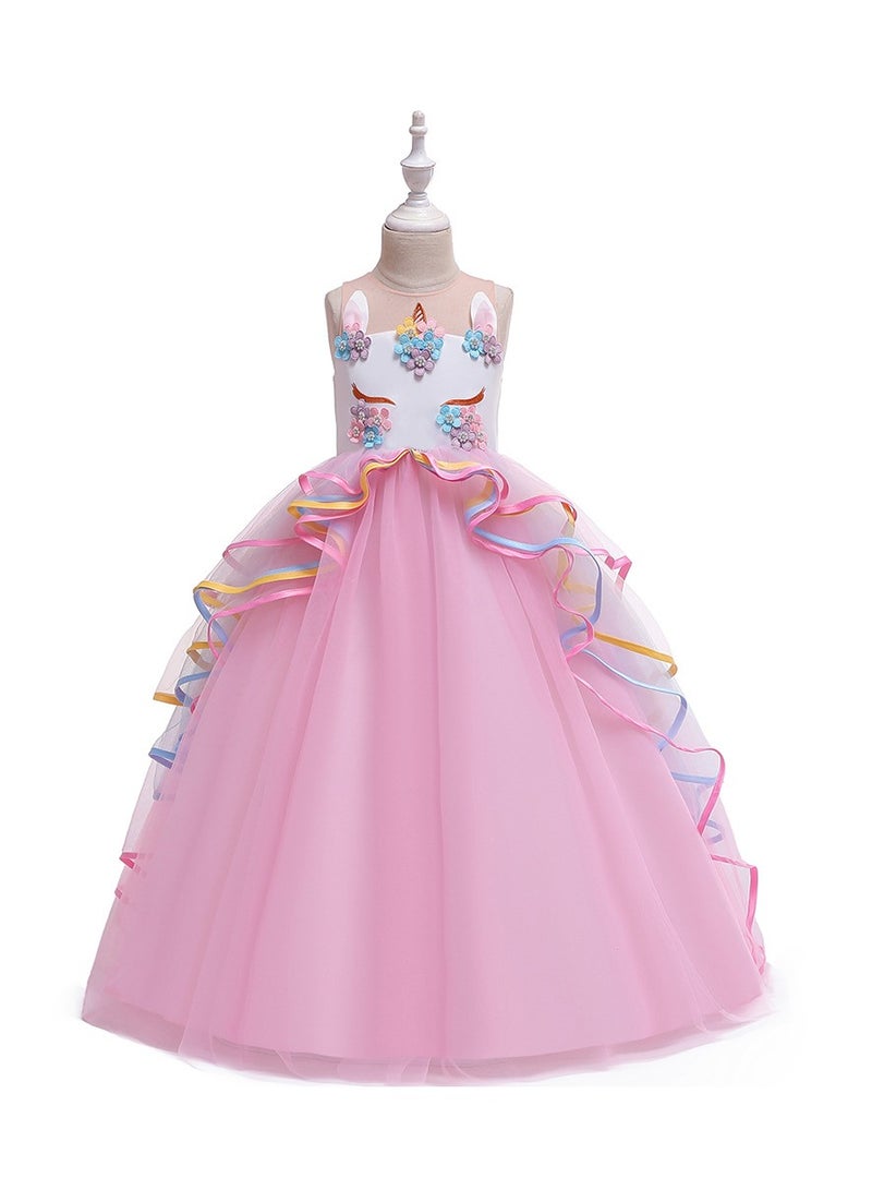 KUYING Unicorn Princess Costume With Headband  - Image 1