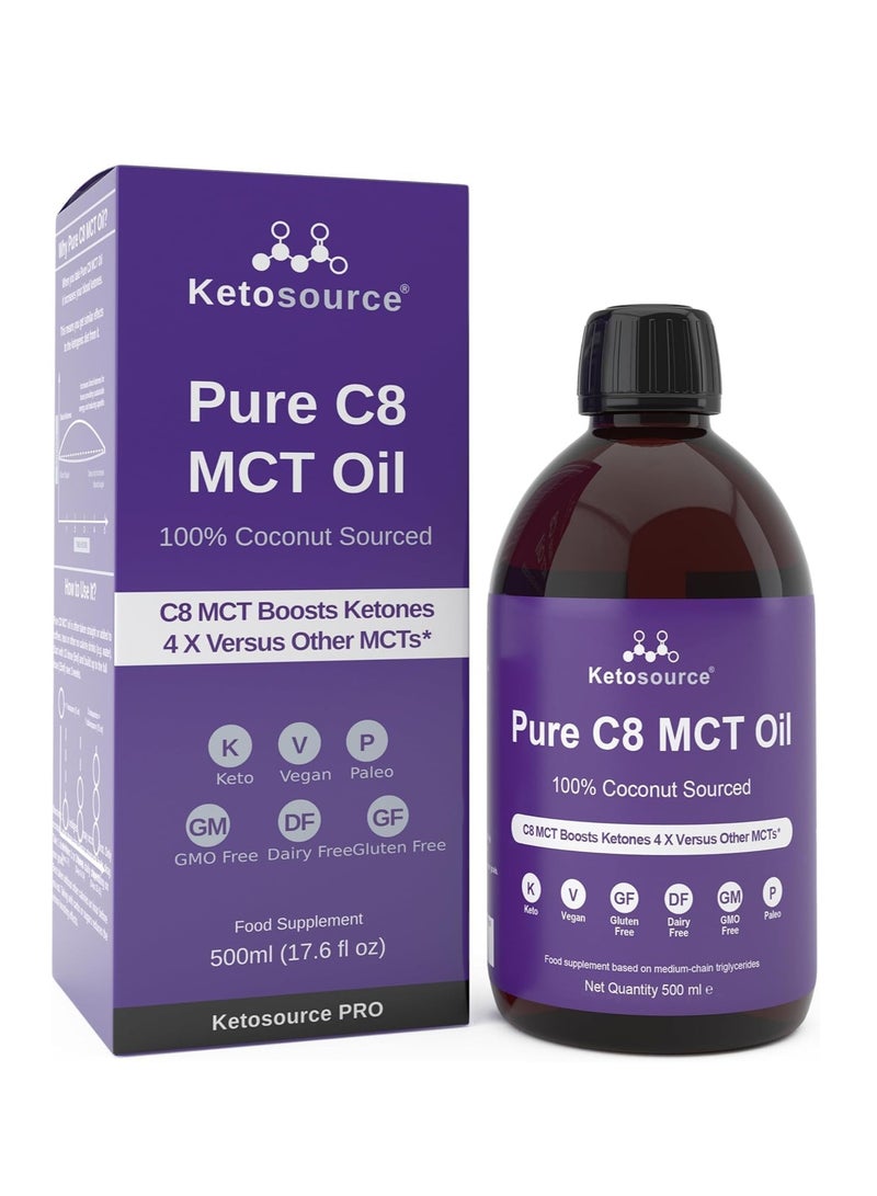 كيتوسورس زيت C8 MCT النقي 100% جوز الهند 500 مل - Image 1