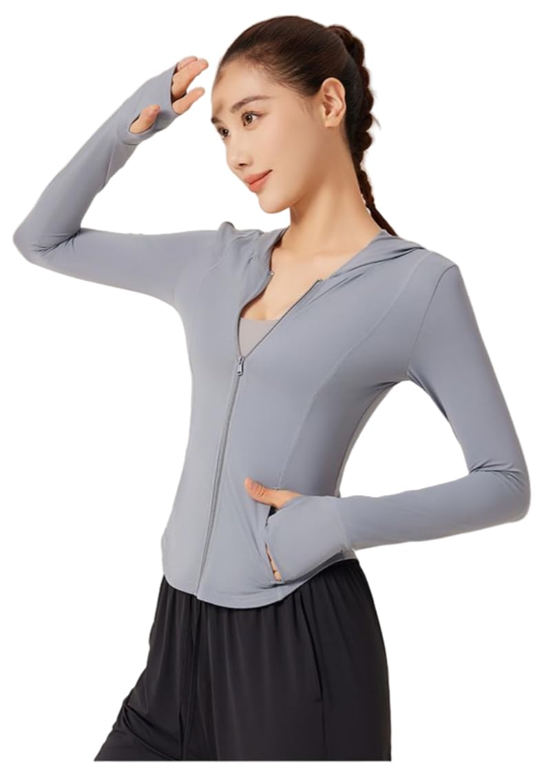 Premium Women's Slim Fit Sport Jacket, Lightweight Breathable Material, Stylish Zipper, Long Sleeve with Thumb Hole | Functional Design for High Performance and Style That Lasts.