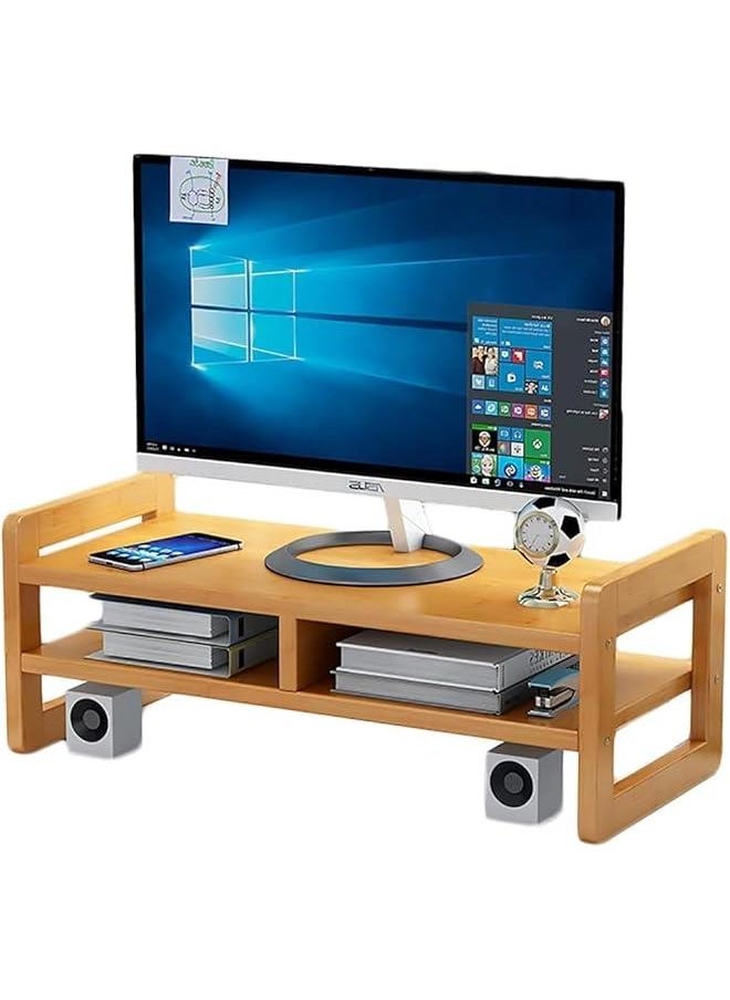 Monitor Stand 2 Tier Computer Monitor Stand Bamboo Desktop Stand with Storage Organizer PC Laptop TV Printer Monitor Stand Adjustable Height for Office and Home Use - pzsku/Z58BAE0D7D29AB6C664C9Z/45/_/1728800886/7d035256-3b0f-425a-bd39-a6e737efedef