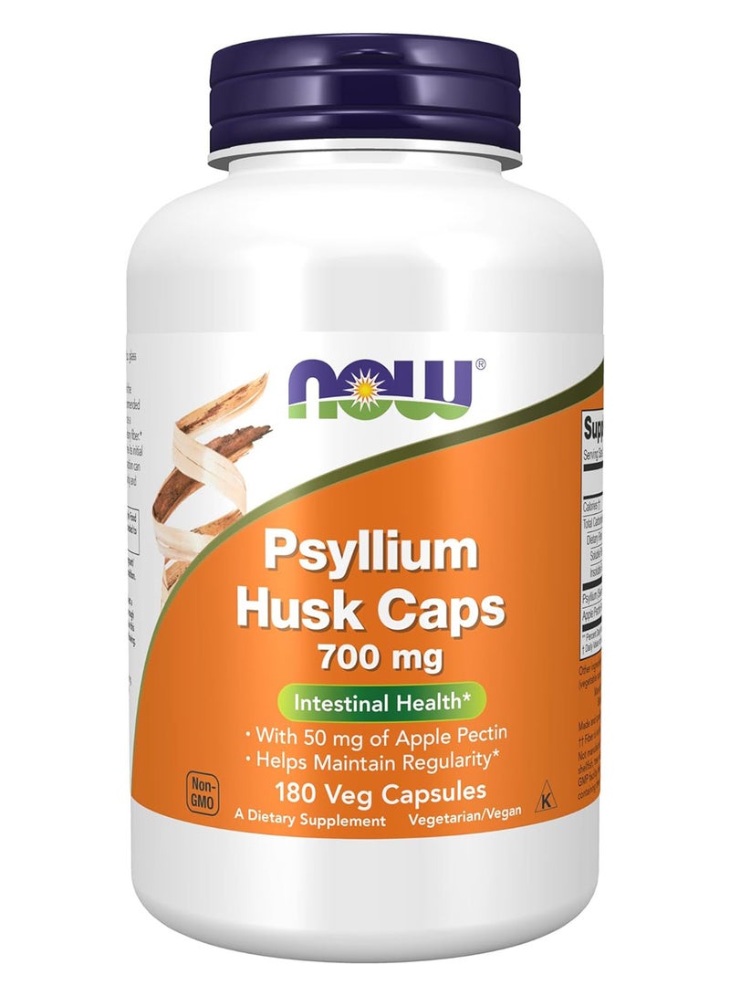 Now Foods Psyllium Husk Caps 700 mg - 180 Veg Capsules - Image 1