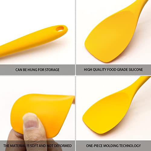 FTNESGYM 11 Piece Cooking Kitchen Utensils Set, Yellow Cooking Utensils Set, Non-Stick Silicone Spatula Set with Iron Utensils Holder, Silicone Kitchen Gadgets Utensil Set (Yellow) - Image 5