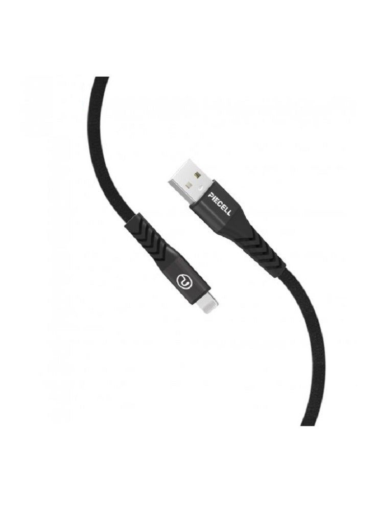 بايسيل كيبل ايفون معتمد من ابل 120 سم قماش اسود ماركة بيسيل الامريكية - Image 2