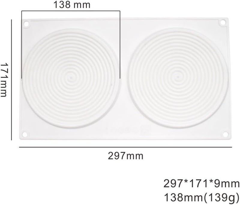 mostsom Round Spiral Shaped Cake Silicone Baking Mold DIY Spiral Silicone Candy Mould (Round Spiral B_11.88 X6.84X 0.36 inch) - Image 4