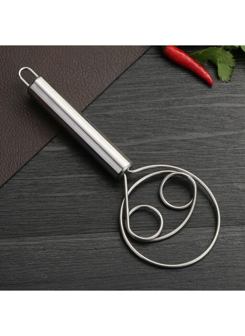 Pamidhar Pamidhar Dough Whisk Stainless Steel Dutch Whisk Dough Hand Mixer and Artisan Blender for Egg Bread Cake Pastry and Pizza Dough Silver Pack of 1  - Image 3