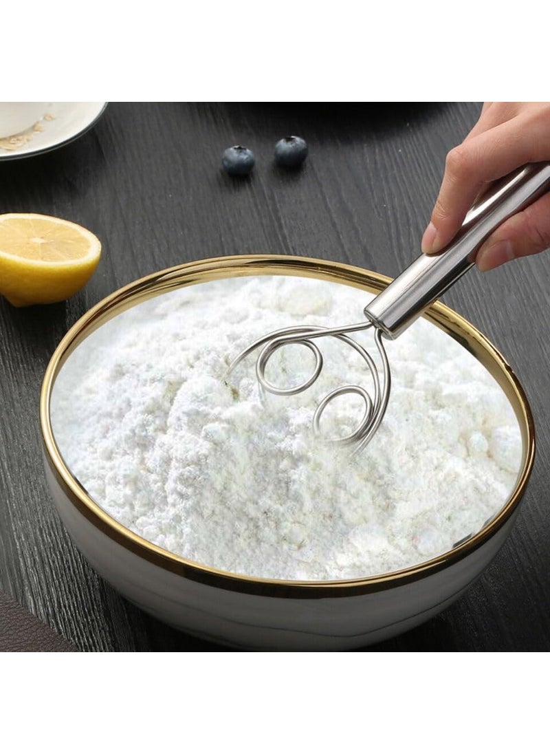 Pamidhar Pamidhar Dough Whisk Stainless Steel Dutch Whisk Dough Hand Mixer and Artisan Blender for Egg Bread Cake Pastry and Pizza Dough Silver Pack of 1  - Image 5