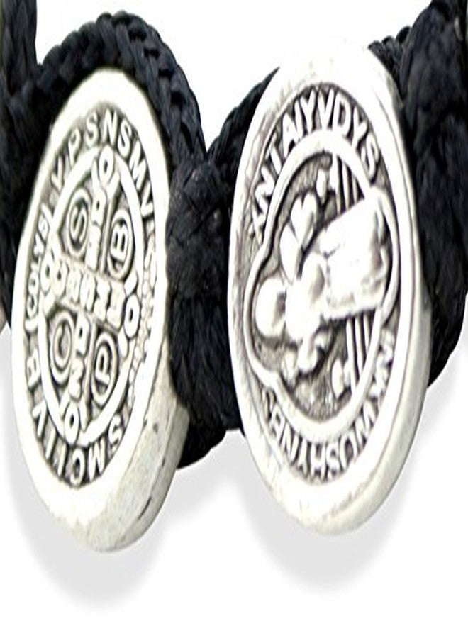 Venerare Deluxe Catholic Saint Benedict Bracelet (Black) - Image 2