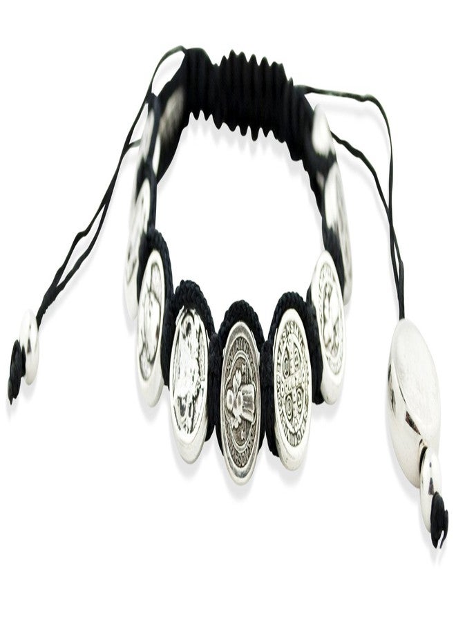 Venerare Deluxe Catholic Saint Benedict Bracelet (Black) - Image 1