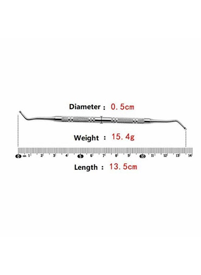 DNHCLL Stainless Steel Armor Remover Paronychia Cuticle Pedicure Double Head Nail Groove Scoop Tick Orthodontic Nail Toenail Toenail Pick Tool, Remove Dirt From Your Nails - Image 3