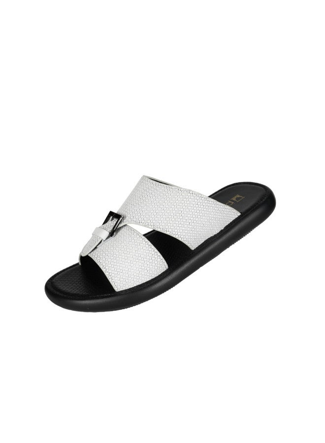 barjeel uno 008-3408 Barjeel Uno Men Arabic Sandals 29653-07 White  - Image 3