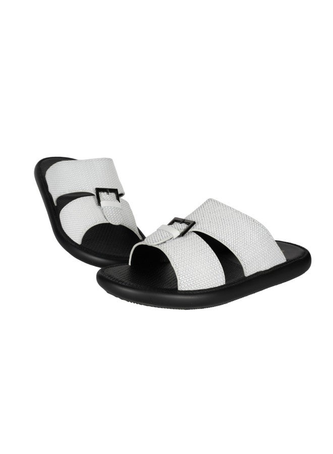 barjeel uno 008-3408 Barjeel Uno Men Arabic Sandals 29653-07 White  - Image 2