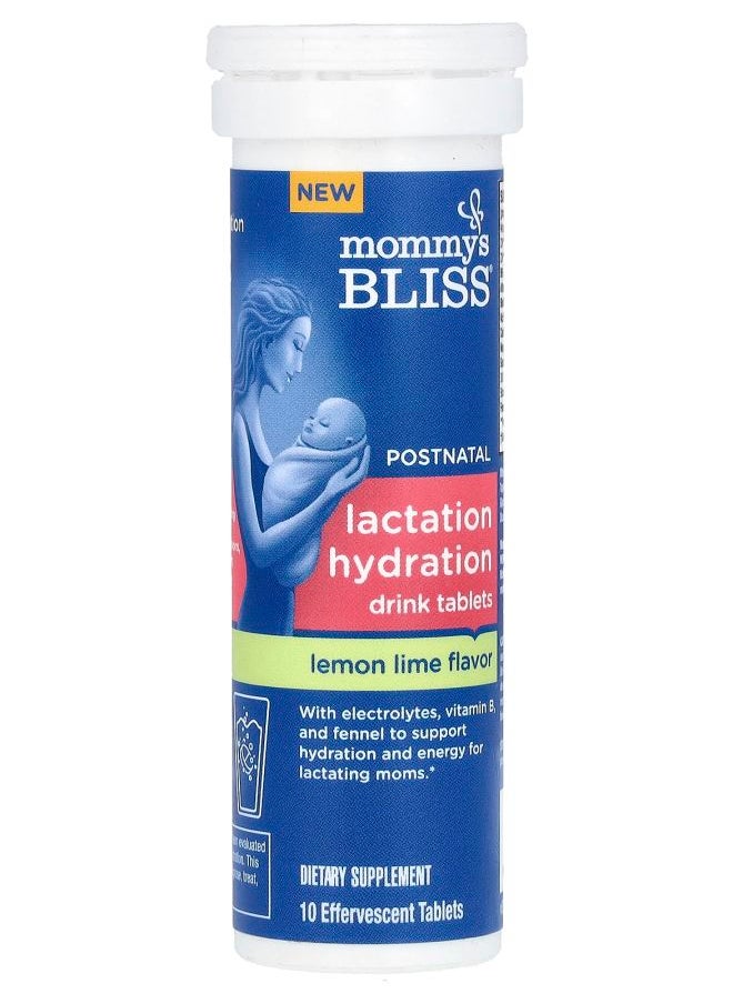 Mommy's Bliss - Postnatal Lactation Hydration Drink Tablets Lemon Lime 10 Effervescent Tablets - Image 1