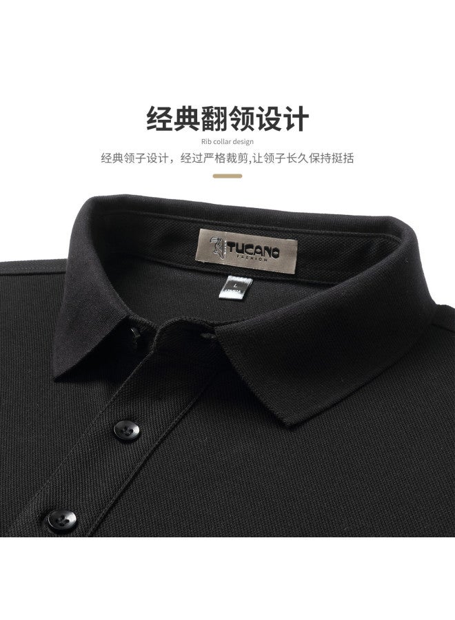 Tucano Spring Solid Color Casual Men's Long Sleeve T-shirt Base Layer Men's Polo Shirt - Image 4