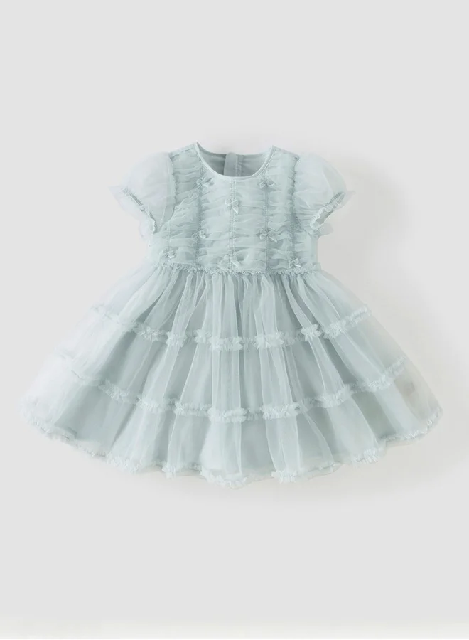 Dave & Bella  Girls Tiered Tulle Dress Mint Green Party Dress for Women | Best Price UAE